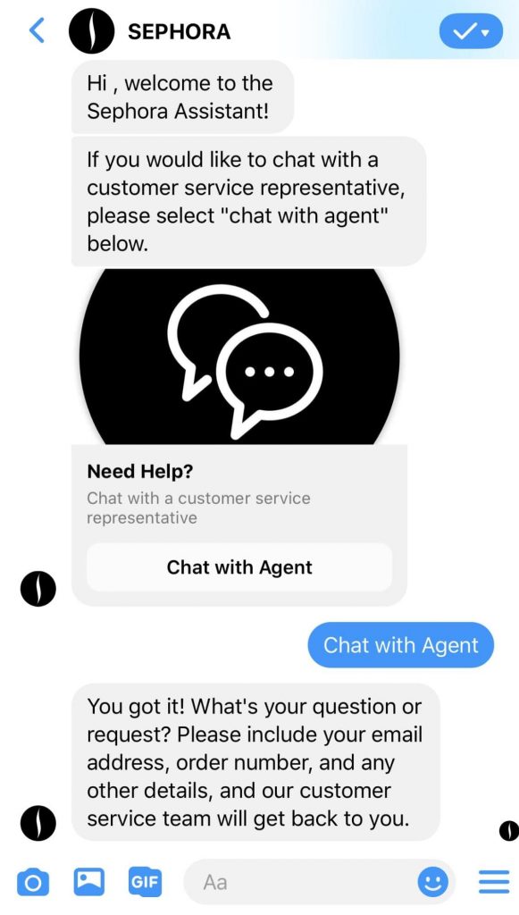 Chat Widget showing conversational marketing